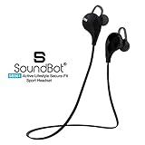 SoundBot SB561 Stereo Bluetooth 4.0 Sports Active Wireless Headset High-Performance Earbud Earphone w/ 7Days of Standby time, 6Hrs of Talk or Music Streaming Playback Time, & Crystal Clear Voice