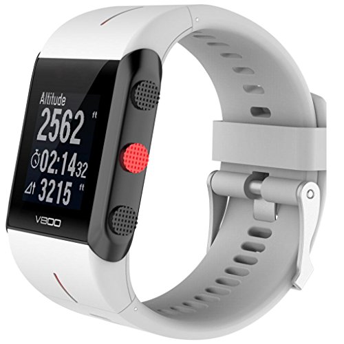 Sagton For POLAR V800 Watch Bands Silicagel Replacement Band Accessories  Bracelet Silicone Rubber Watch Band Wrist Strap (White)