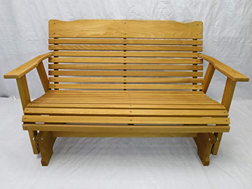 Kilmer Creek 4' Cedar Porch Glider W/stained Finish, Amish Crafted - Thumbnail 3