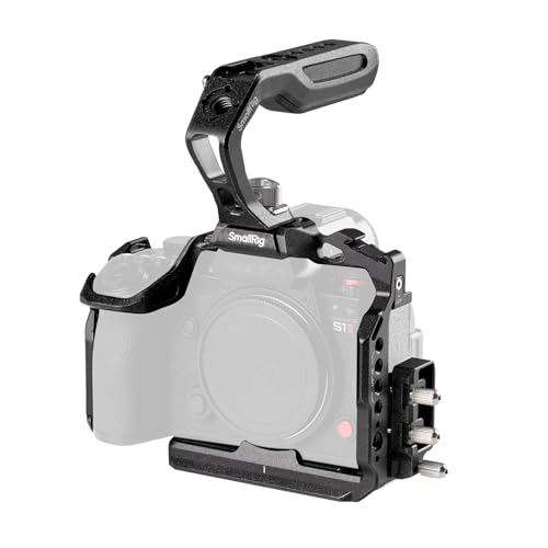 SMALLRIG Protective Cage Kit for Panasonic S1R II/S1 II/S1 IIE, with Top Handle and Cable Clip, QR Plate for Arca-Swiss and Cold Shoe - 5503