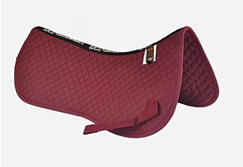 ECP Cotton Quilted Half Saddle Pad (Burgundy)
