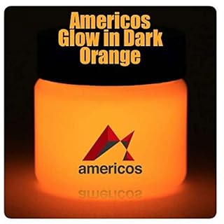 Americos Glow in The Dark Pigment Powder 40g - Orange Glow in Dark