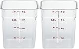 Cambro 8SFSCW135 CamSquare Food Storage Containers, Set of 2 (8-Quart, Polycarbonate, NSF)