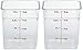 Cambro 8SFSCW135 CamSquare Food Storage Containers, Set of 2 (8-Quart, Polycarbonate, NSF)