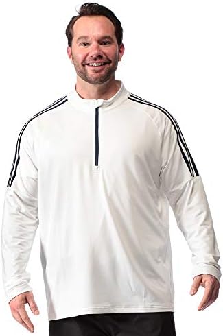 サカゼン Adidas バーゲンセール 大きいサイズ メンズ スリーライン プルオーバー 並行輸入品 White ハーフジップ