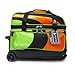 Pyramid Path Deluxe Double Roller with Oversized Accessory Pocket Bowling Bag (Lime Green/Orange)