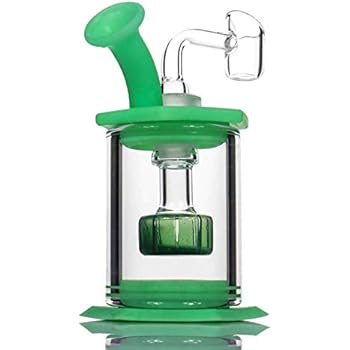 Glass Dab Rig Z-RAN Small Portable Glass Rubber Rig Cup