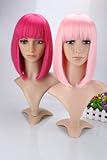 Liz Wig Medium Long Straight Flapper Bob Cosplay Wig 14