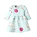 Weixinbuy Kids Girls Swan Print Long Sleeve Princess Fall Mini Tutu Dress