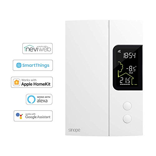 Sinopé Smart Wi-Fi Thermostat for Electric Baseboard Heating TH1123WF (Works with Amazon Alexa) 3000 W / 240 V