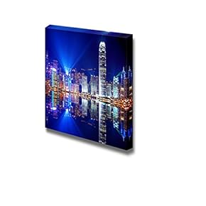 Canvas Prints Wall Art - Hong Kong Island from Kowloon - 12" x 12"