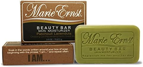 Marie Ernst Pumice Exfoliating Bar Soap with Shea Butter, Olive Oil, Aromatic Lavender Patchouli, Vegan Bath Soap for Men and Women for the Ultimate Luxurious Bathing Experience
