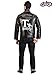 Men's Grease T-Birds Jacket Costume Grease Faux Leather Jacket Costume Medium Black