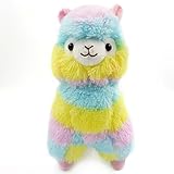 Livoty Cuddly Llama Rainbow Alpaca Doll Soft Baby Stuffed Animal Toy Puppet Doll Birthday Xmas Christmas Wedding Anniversary Presents Gifts (Colorful -13cm)