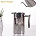 Kingnice 8 Cup Camping Stainless Steel Tea or Coffee French Press Coffee Maker, Thick Durable Non-slip (1000 ml, 34 oz)