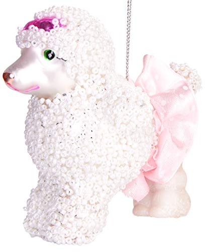 Originele & grappige kerstbal: Poedel Hond met Tutu Boombal - ca. 10 cm