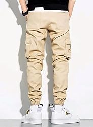 JMIERR Casual Cargo Pants for Men Stretch Elastic