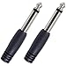 GLS Audio 20 Foot Guitar Instrument Cable Slim-Grip Series - 1/4 Inch TS to 1/4 Inch TS Black Rubber Molded Patch Cable - 20 Feet Pro Cord - Single