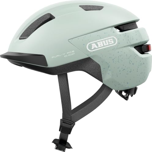 ABUS Bike Helmet PURL-Y ACE with LED Light, Green (Mint Green), Size S