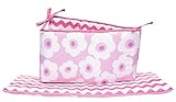 Dancing Owls Chevron and Floral Crib Bumper by Belle