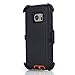Galaxy S7 Case, AICase Heavy Duty Holster Case Belt Clip + Armor Protective Kickstand Cover with Built-in Screen Protector for Samsung Galaxy S7 (2016) (Black/Orange)
