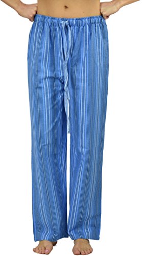 Flannel Lounge Pants, Clearance Price, Style#Fpj-M, Medium Size (Aqua)