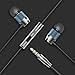 High Quality Ear Buds In Ear Headphones With Mic Wired Earphones Remote Bass Stereo Noise isolating Dual Diaphragm Transducer For All Cell phones Android iOS With 3.5MM Jack(Blue and Black)
