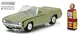 1969 Chevrolet Camaro Convertible Green with Vintage Gas Pump The Hobby Shop Series 1 1/64 Diecast Model Car by Greenlight 97010 B