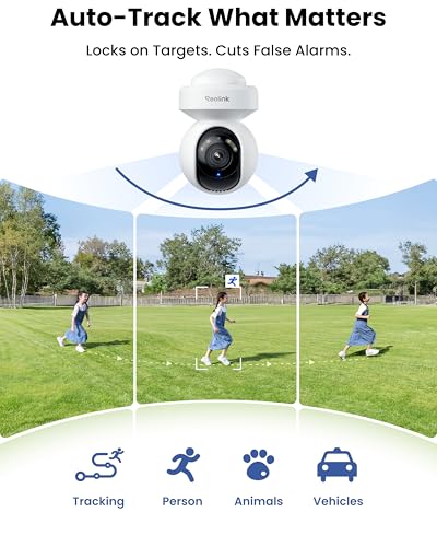 REOLINK 4K Outdoor Security Camera, PTZ Camera for Home Security, Wi-Fi 6 New Technology, Motion Tracking Person/Vehicle/Pet Detection, 3X Optical Zoom, Motion Spotlight, Local Storage, E1 Outdoor Pro