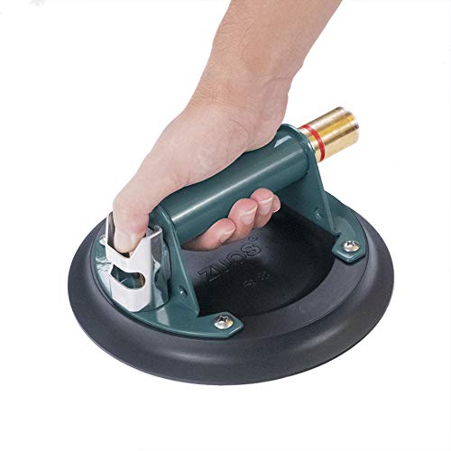 ZUOS 9" Glass suction cup for Granite & Glass Lifting,Vacuum Suction Cup Vacuum Glass Lifter with Metal Handle and Brass Pump,240lbs Load Capacity with Free Carrying Case