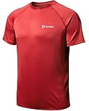 CLSL TM-MTS03-RDZ_Medium Tesla Men's HyperDri Short Sleeve T-Shirt Athletic Cool Running Top MTS03