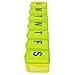 Large 7 Day Pill Box - Weekly Pill Organizer -Pill Storage- Vitamins- Medications- Supplements - Fish Oil ∣ Pill Case - Dispenser - Holder -Translucent Lime Color ∣Pill Organizer by Survive! Vitamins