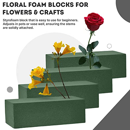 Floral Foam Blocks (4 Bricks) Wet Florist Foam Green Styrofoam