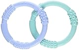 Lifefactory BPA-Free Silicone Teethers 2-Pack, Mint and Lavender