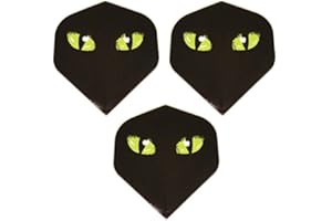 Art Attack Designa Metronic Green Cat Eyes Feline Whisker Kitty Pur Meow 75 Micron Standard Strong Dart Flights (1 Set)