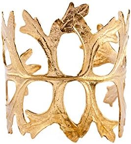 Womens Gold Plated Courtenay Leaf Cuff/Bracelet