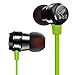 SoundPEATS M20_Green In-Ear Headphones Noise Cancelling Earphones Stereo Ergonomic Comfort-Fit Earbuds with Microphone, Green