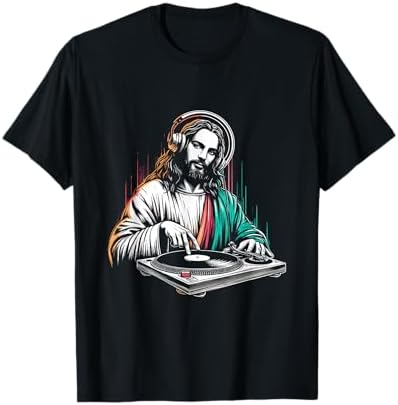 Amazon.com: Jesus Christ DJ - Funny Vintage Holy Turntables Music