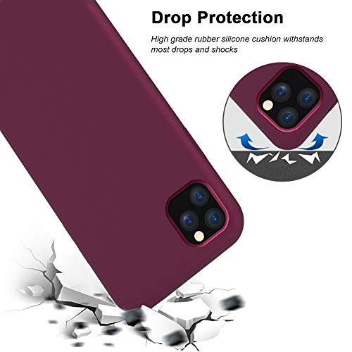 KUMEEK iPhone 11 Pro Max Case, Soft Silicone Gel Rubber Bumper Case
