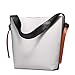 S-ZONE Women's Color Blocking Leather Tote Shoulder Bag Handbags Hot