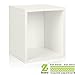 Way Basics Cube Plus Cubby Organizer (Tool-Free Assembly and Uniquely Crafted from Sustainable Non Toxic zBoard Paperboard), White