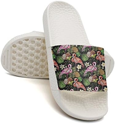 Pineapple Flamingo And Coconut Tree Womens Flip Flops Low Top Customize White