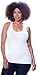 2 Pack Zenana Women's Ribbed Racerback Tank Tops Large White, White