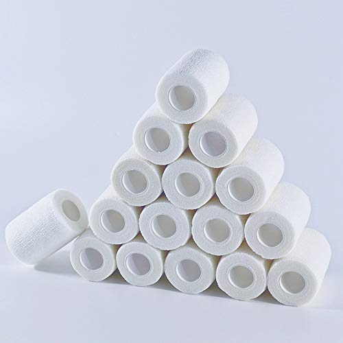 Keepcare Bandage Wrap,16 Pack - 3" x 5 Yards£¬First Aid Elastic Self Adherent Cohesive Tape,for Sports,Wrist and Ankle Sprains & Swelling,Bandage Tape for White
