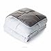 LINENSPA Reversible Down Alternative Comforter and Duvet Insert - All-Season Comforter with Box Stitch and 8 Duvet Loops - Bedding for Kids, Teens, and Adults – Stone/Charcoal - Twin XL