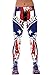 COCOLEGGINGS Women's Juniors Digital Print Leggings Tights Blue (S-L)