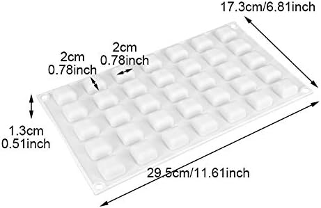 Taka Co Silicone Square Molds 3D Silicone Mold Micro GEM 5 Square Shape Baking Tools for Cakes Chocolate Dessert Ice Cream