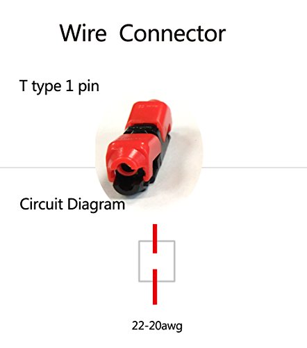 Alightings Quick Wire Splice Connector Without Stripping the Wires Compatible with 22 - 20 AWG Cable for Some Tight-fitting Automotive Uses(pack of 10, I Type 1 Pin) - Thumbnail 2