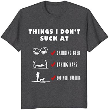 Mens Squirrel Hunting Shirt Accessories Gear Funny Trapper Hunter XL Dark Heather