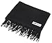 Cashmere Wrap Shawl Stole 4-ply Travel Wrap Black Woven